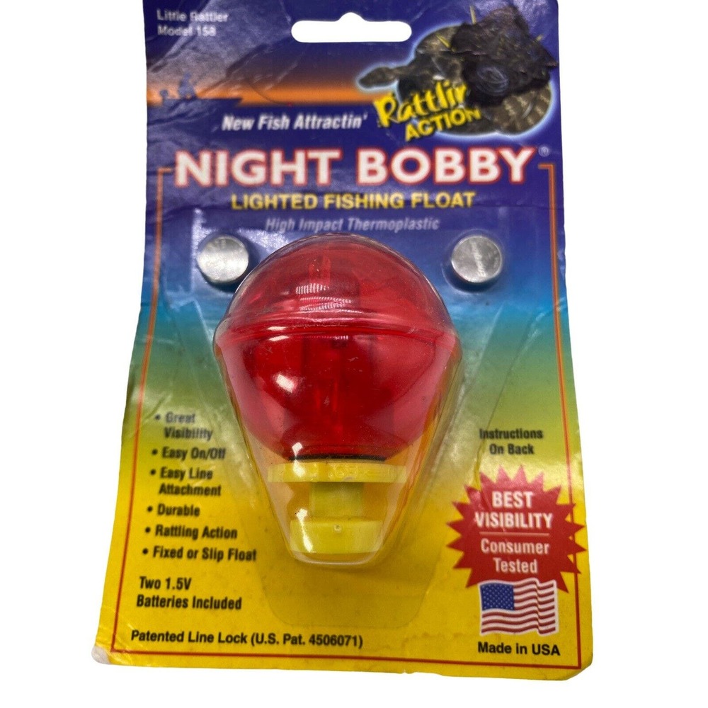 Night Bobby 158-R Lighted Fishing Float (Red, 1-3/4 Inch)